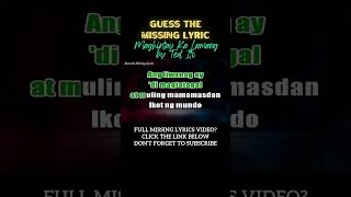 Maghintay Ka Lamang by Ted Ito Missing Lyrics Challenge karaoke hd music cover coversong [upl. by Elihu557]