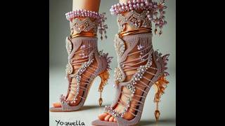 Beautiful heels sandals 👠💕nice sandals fancy sandals stylish sandals trending wedding sandals [upl. by Aneahs]