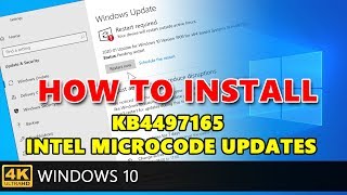 How to install KB4497165 Intel microcode updates for Windows 10 1903 and 1909 [upl. by Dupre]