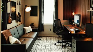 DREAM Office Desk Setup for 2024 Minimalist home office  music studio [upl. by Einnep411]