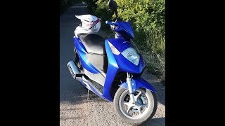 Honda Dylan 125  AKRAPOVIC REPLICA EXHAUST  SOUND TEST AND SPEED TEST [upl. by Kathye577]