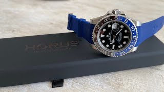 Rolex GMT Master II “Batman” on Horus Navy Blue Rubber Strap [upl. by Kelly961]