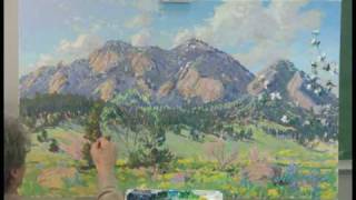 Timelapse Painting the Flatirons Boulder Colorado Part 12 [upl. by Dobbins]