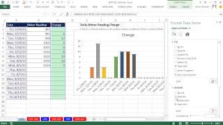 Excel Magic Trick 1221 Dynamic Chart to Plot Daily Changes in Meter Readings [upl. by Itnava]