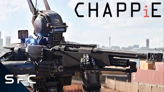 Chappie Chappie vs Big Robot HD CLIP [upl. by Hailahk39]