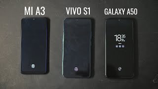 Galaxy A50 Vs Mi A3 Vs Vivo S1 Fingerprint comparision test Hindi🇮🇳 [upl. by Cindra]