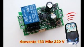 ⚡come programmare una ricevente a 433 Mhz 220 V  tutorial [upl. by Henebry]