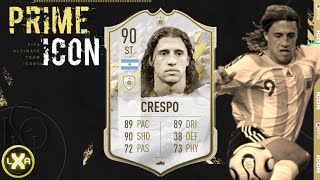 FIFA 22 HERNAN CRESPO 90 Prime Icon  Player Review  Ultimate Team [upl. by Niabi]