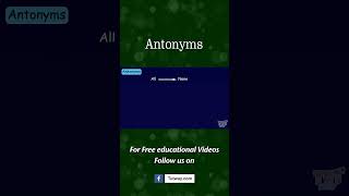 Antonym Definition and Examples  Opposite meaning  Antonyms Examples  English Grammar shorts [upl. by Kingston711]