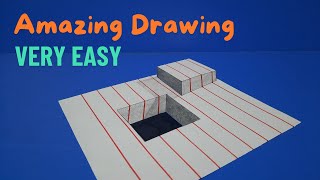 How to Draw the 3D Amazing Hole on Paper  Step by Step  Samiha 3D Drawing [upl. by Eniffit]