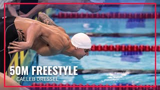 Caeleb Dressel Comes Out on Top After Suspenseful 50M Freestyle  2024 TYR Pro Swim Series Westmont [upl. by Milks97]