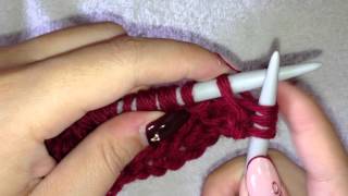 How to Knit Yarn Over twisted into the Back Loop to avoid hole Knit through the back loop kbl [upl. by Siekram]