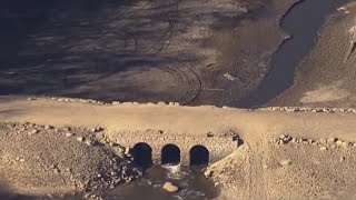 Underwater for decades stone bridge from 1800s emerges after NJ reservoir emptied  NBC New York [upl. by Lowenstein]