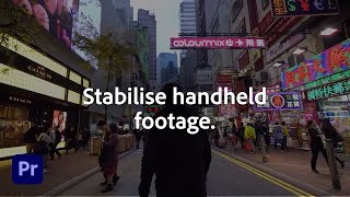 How to Stabilise Handheld Footage with Warp Stabilizer  Adobe Premiere Pro [upl. by Nuncia]