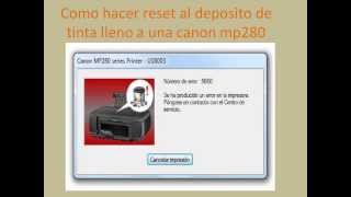 Como hacer rest al deposito de tinta lleno de una mp250 [upl. by Iruahs]