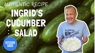 How to Make a German Cucumber Salad  My Moms Ingrid Recipe [upl. by Wieche317]