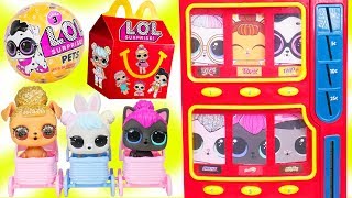 LOL Surprise Dolls Wave 2 Pets Vending Machine  McDonalds Happy Meal Drive Thru [upl. by Belding]