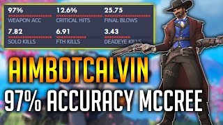 97 ACCURACY MCCREE AIMBOT CALVIN SETTING LIJIANG ON FIRE [upl. by Wilinski]