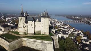 Saumur Chateau in France by drone [upl. by Ehrsam673]