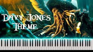 Pirates of the Caribbean 2  Davy Jones Theme Piano Cover FREE MIDI [upl. by Odey]