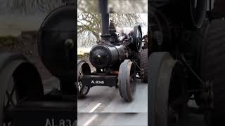 Steam Engine OVERTAKE on Public Road shorts train cars [upl. by Xerxes297]