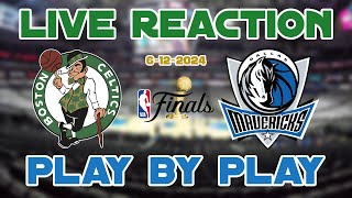 Celtics Vs Mavericks 2024 NBA Finals Live Reaction Game 3 [upl. by Ecinnej]