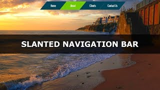 How to create Awesome slanted navigation bar using Html and Css [upl. by Nezah]