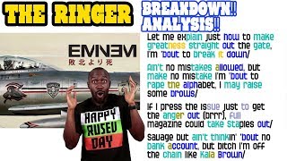 Eminem  The Ringer LyricsRhymes BREAKDOWN ANALYSIS and REACTION [upl. by Yancey]