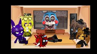 fnaf 1 animatronics react to every Withered animatronics in a nutshell [upl. by Enimrac]