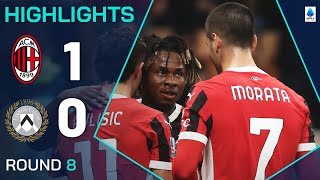 MILANUDINESE 10  HIGHLIGHTS  Chukwueze wins it for Milan  SERIE A 202425 [upl. by Roots]