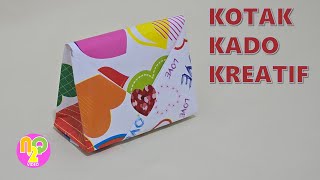 Cara Membuat Kotak Kado Sendiri dari Kertas Kado  Bungkus Kado Kreatif [upl. by Nickola]