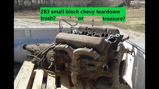 283 sbc tear down is it good or trash 1967 small block chevy muscle [upl. by Cavallaro180]