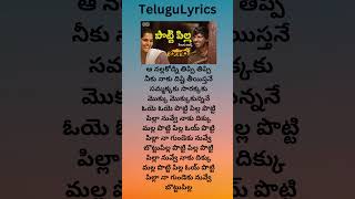 potti pilla song lyrics telugu [upl. by Niddala277]