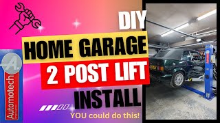 EASY 2 Post Lift Install in Home Garage [upl. by Larrie]