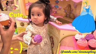 Little Girls Kitchen Playsets Disney Princess Kitchen Set and Food BBQ Grill Cooking Playset [upl. by Sirej39]