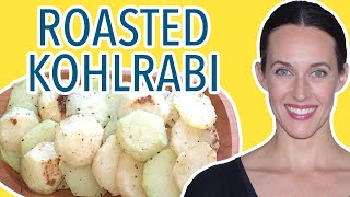 Roasted Kohlrabi Easy Recipe  How to clean and cook kohlrabi [upl. by Langill349]