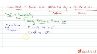 Write the favourable factors for the formation of ionic bond [upl. by Nosnah]