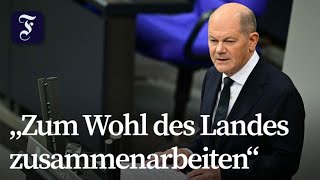 Scholz gibt Regierungserklärung ab [upl. by Lekcar]