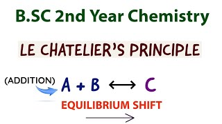 Le Chateliers Principle  Chemical Equilibrium  Equilibrium Shift  BSC 2nd Year Chemistry [upl. by Olympia656]