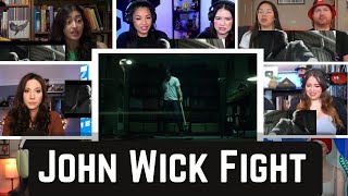 John Wick 1 FIrst Fight Scene Reaction Mashup  John Wick [upl. by Yllod442]