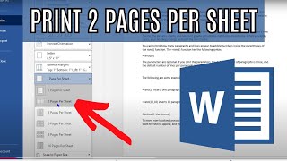 How To Print Two Pages Per Sheet In Word [upl. by Adlog]