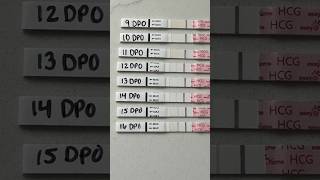 Pregnancy Test Line Progression ✨9 DPO to 16 DPO✨Using easy at home test strips shorts [upl. by Anitak]