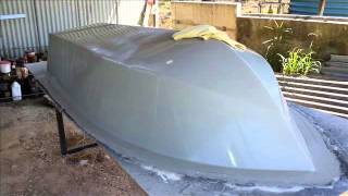 Fibreglass Boat Building from Mold [upl. by Ahseiyt281]