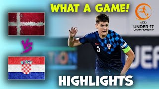 Denmark v Croatia  U17 Euro Championship  Highlights 23052024 [upl. by Imuya583]