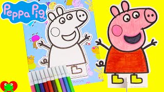 Peppa Pig Pop Outz Coloring and Surprises Shopkins and More [upl. by Aicilihp938]