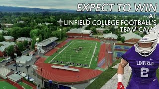 Expect To Win at Linfield College Footballs Team Camp [upl. by Tnaryb]