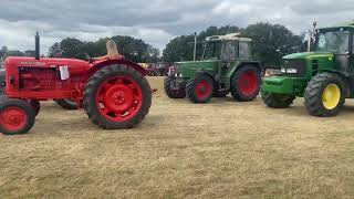 Tractors leaving the tractor arena during Biddenden tractor fest 18 August 2024 [upl. by Engis]