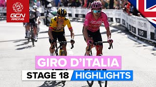 Time Gaps In The Race For Pink  Giro DItalia 2023 Highlights  Stage 18 [upl. by Neraa]