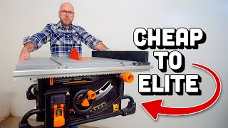 Transforming a Cheap Table Saw Into a Professional Cabinet Saw [upl. by Cosimo]