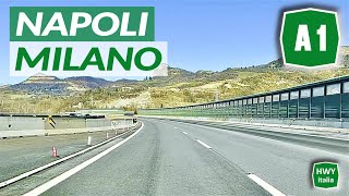 A1 Autostrada del Sole  Percorso completo  NAPOLI  MILANO [upl. by Nueormahc]